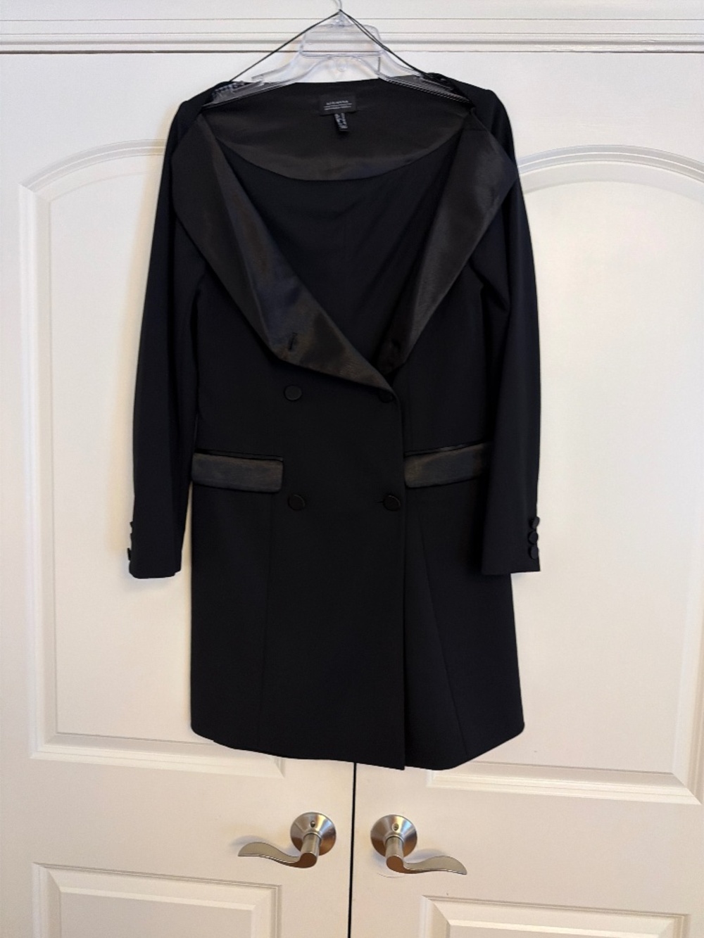 Adrianna Papell Portrait Collar Long Sleeve Blazer Minidress